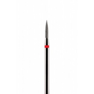Фреза алмазная цилиндрическая стрельчатый конец красная 1,4 мм (014)